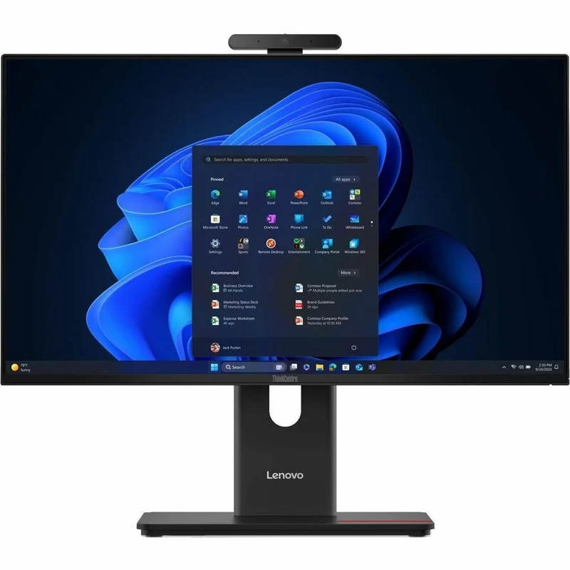 Ordinateur tout-en-un Lenovo ThinkCentre M70a Gen 6 13AY000AUS - Intel Core Ultra 5 2nd Gen 225T - 16 Go - SSD 256 Go - Écran tactile Full HD 23.8" - Ordinateur de bureau - Noir 13AY000AUS