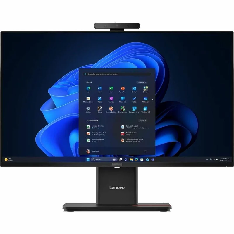 Ordinateur tout-en-un Lenovo ThinkCentre M70a Gen 6 13AY000AUS - Intel Core Ultra 5 2nd Gen 225T - 16 Go - SSD 256 Go - Écran tactile Full HD 23.8" - Ordinateur de bureau - Noir 13AY000AUS