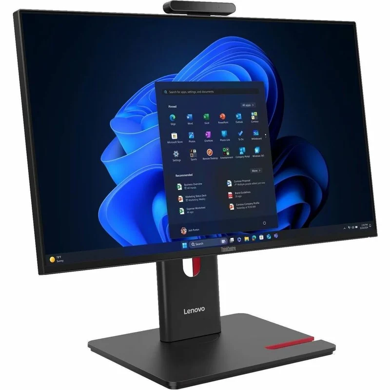Ordinateur tout-en-un Lenovo ThinkCentre M70a Gen 6 13AY0007US - Intel Core Ultra 5 2nd Gen 225T - 16 Go - SSD 256 Go - Écran Full HD 23.8" - Noir 13AY0007US