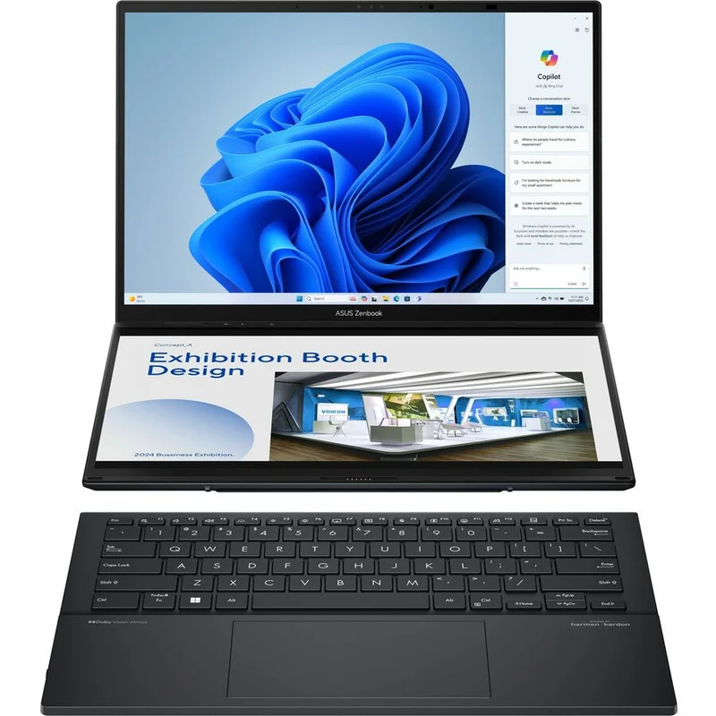 Asus ZenBook Duo UX8406 UX8406MA-DS71T-CA Ordinateur portable 14 en 2 1" tactile détachable - WUXGA - Intel Core Ultra 7 155H - Plateforme Intel Evo - 16 Go - SSD 1 To - Clavier anglais - Gris Inkwell UX8406MA-DS71T-CA