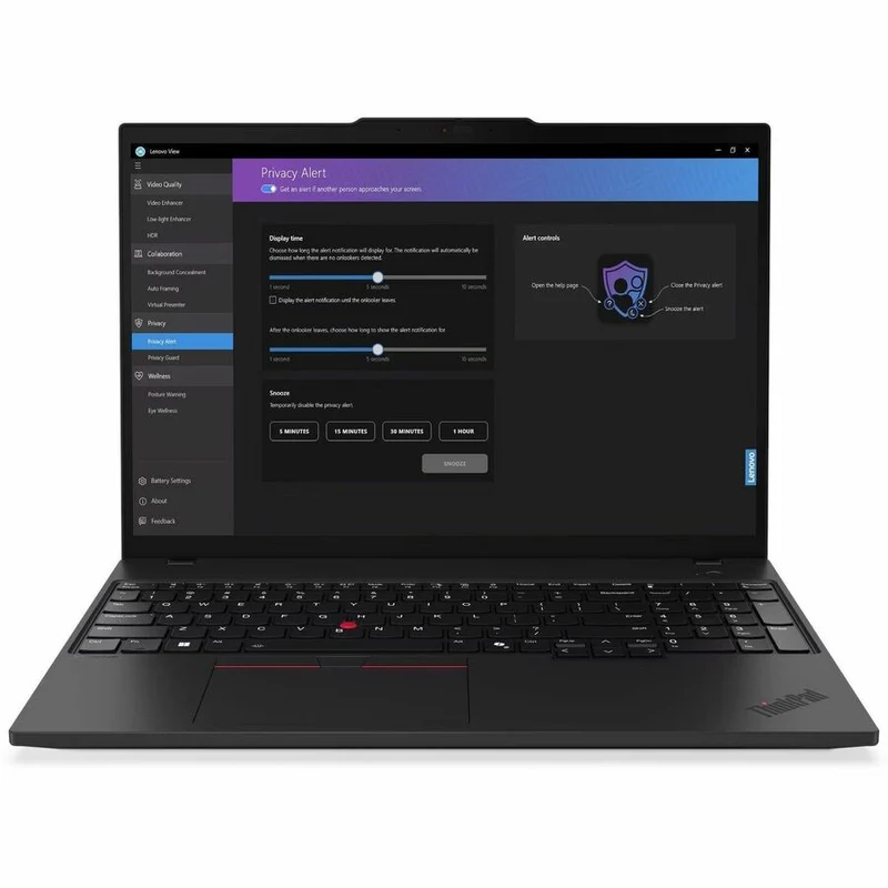 Ordinateur portable Lenovo ThinkPad T16 Gen 3 21MN005HCA 16" avec écran tactile - WUXGA - Intel Core Ultra 7 165U - Technologie vPro - 32 Go - SSD 1 To - Clavier français - Noir 21MN005HCA