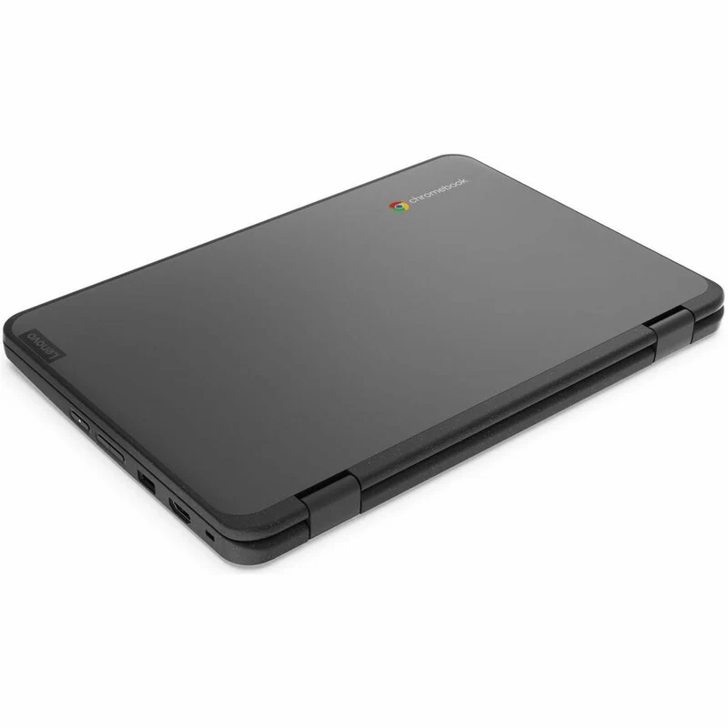 Chromebook Lenovo 500e Gen 4s 83L40001US 11.6" tactile convertible 2 en 1 - HD - Intel N-Series N100 - 8 Go - 64 Go de mémoire flash - Clavier anglais - Gris 83L40001US
