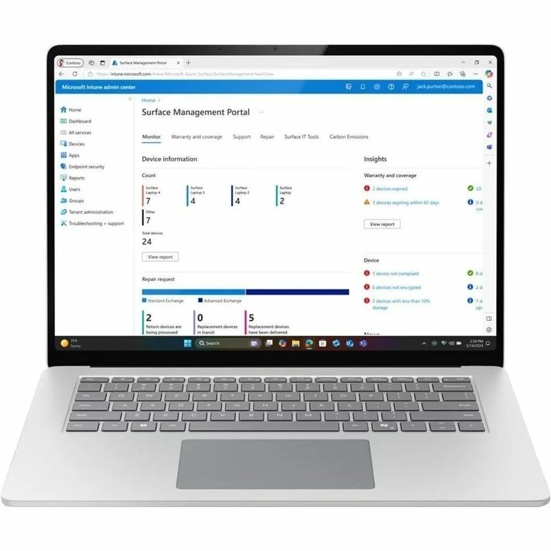 Microsoft Surface Laptop 7 15" Écran tactile Copilot+ PC Notebook - Intel Core Ultra 5 - 16 Go - SSD 512 Go - Clavier anglais - Noir EP2-22648