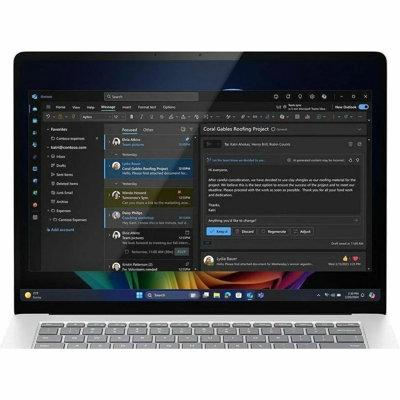 Microsoft Surface Laptop 7 15" Copilot+, écran tactile, processeur Intel Core Ultra 7, 32 Go, SSD 1 To, clavier anglais, platine EP2-21507