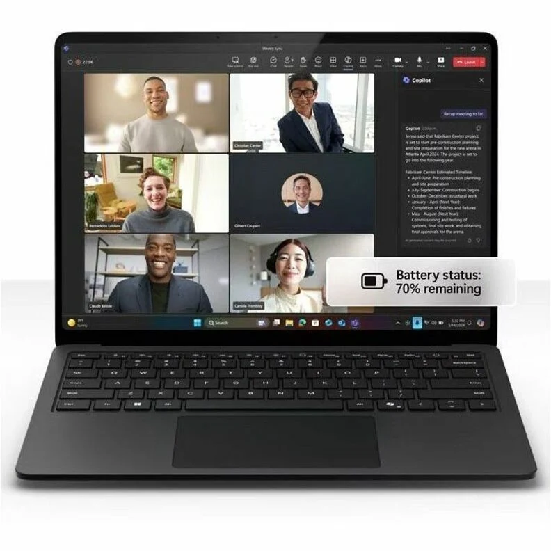 Microsoft Surface Laptop 7 13.8" Écran tactile Copilot+ PC Notebook - Intel Core Ultra 5 - 16 Go - SSD 512 Go - Clavier anglais - Noir EP2-22170