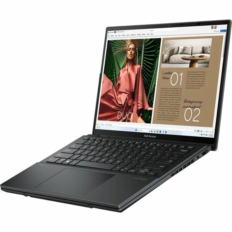 Asus ZenBook Duo UX8406 UX8406CA-DS91T-CA Ordinateur portable 14 en 2 1" tactile détachable - Full HD - Intel Core Ultra 9 285H - Plateforme Intel Evo - 16 Go - SSD 1 To - Clavier anglais - Gris Inkwell UX8406CA-DS91T-CA