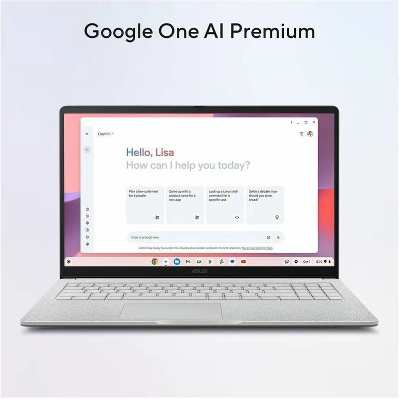 Chromebook Asus CX15 CX1505 CX1505CKA-DS03-CB Chromebook 15.6" - Full HD - Intel Celeron N4500 - 4 Go - Mémoire flash 64 Go - Clavier bilingue - Gris pur CX1505CKA-DS03-CB