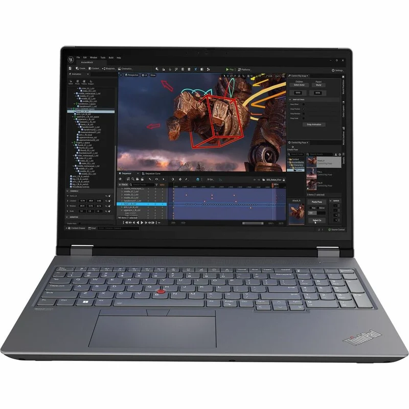 Station de travail mobile Lenovo ThinkPad P16 Gen 2 21FA0059CA 16" - WQXGA - Intel Core i7 14e génération i7-14700HX - 32 Go - SSD 1 To - Clavier français - Gris orage, noir villosités 21FA0059CA