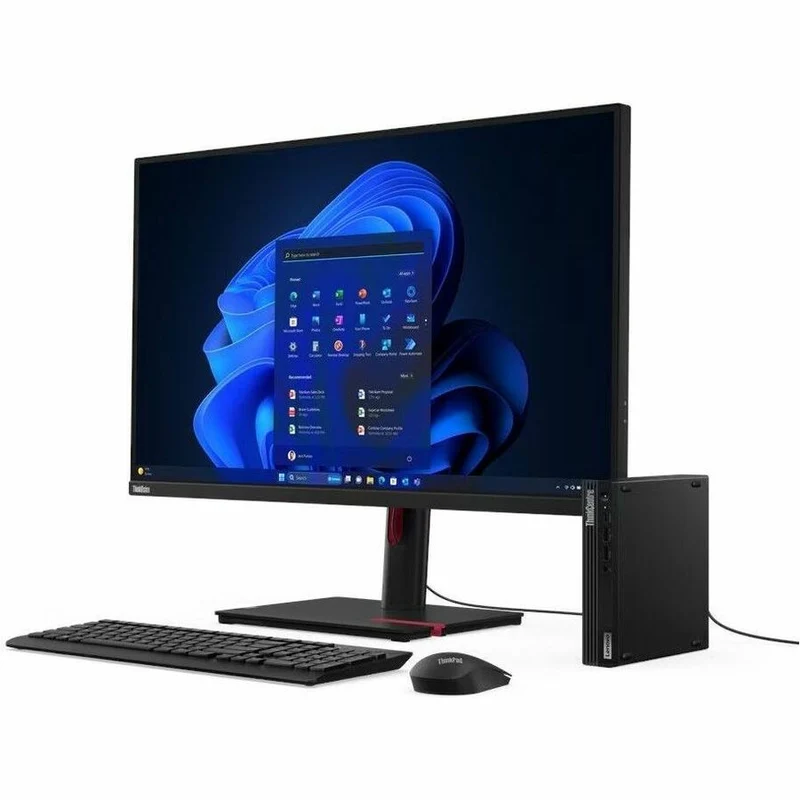 Ordinateur de bureau Lenovo ThinkCentre M70q Gen 5 12TD001JCA - Intel Core i3 14e génération i3-14100T - 8 Go - SSD 256 Go - Mini - Noir 12TD001JCA