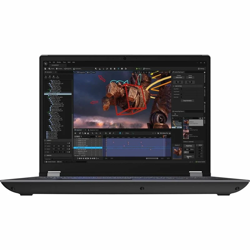 Station de travail mobile Lenovo ThinkPad P16 Gen 2 21FA005ACA 16" - WQXGA - Intel Core i7 14e génération i7-14700HX - 32 Go - SSD 1 To - Clavier français - Gris orage, noir villosités 21FA005ACA