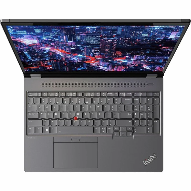 Station de travail mobile Lenovo ThinkPad P16 Gen 2 21FA005ACA 16" - WQXGA - Intel Core i7 14e génération i7-14700HX - 32 Go - SSD 1 To - Clavier français - Gris orage, noir villosités 21FA005ACA