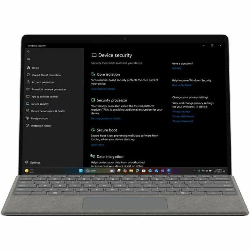 Tablette PC Microsoft Surface Pro 11 Copilot+ - 13" - Technologie vPro - 32 Go - SSD 512 Go - Windows 11 Pro - Platinum EP2-20179