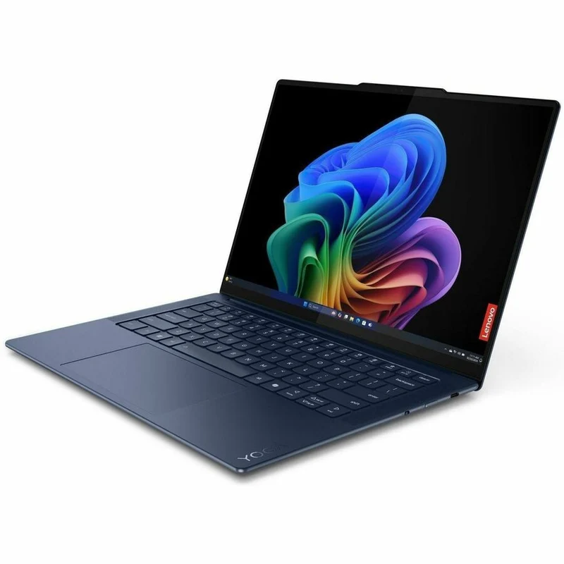 Ordinateur portable Lenovo Yoga Slim 7 14Q8X9 83ED0002CF 14.5" avec écran tactile Copilot+ - 3K - Qualcomm Snapdragon X Elite X1E-78-100 - 16 Go - SSD 512 Go - Clavier français et anglais - Bleu cosmique 83ED0002CF