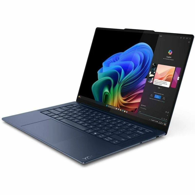 Ordinateur portable Lenovo Yoga Slim 7 14Q8X9 83ED0002CF 14.5" avec écran tactile Copilot+ - 3K - Qualcomm Snapdragon X Elite X1E-78-100 - 16 Go - SSD 512 Go - Clavier français et anglais - Bleu cosmique 83ED0002CF
