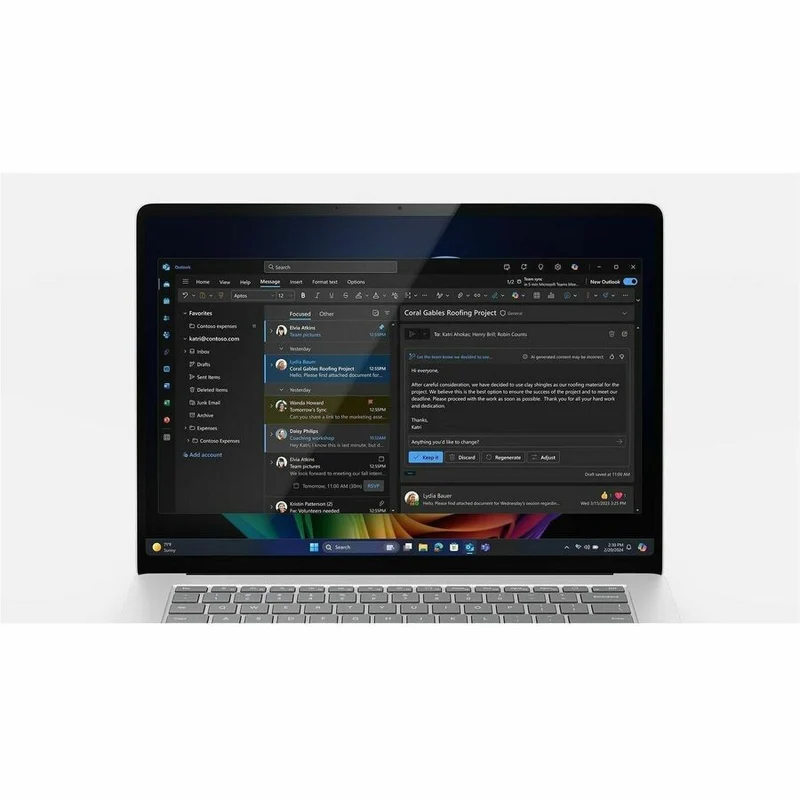 Microsoft Surface Laptop 7 15" Touchscreen Copilot+ PC Notebook - Intel Core Ultra 7 - 16 Go - SSD 512 Go - Clavier anglais - Platinum EP2-21431