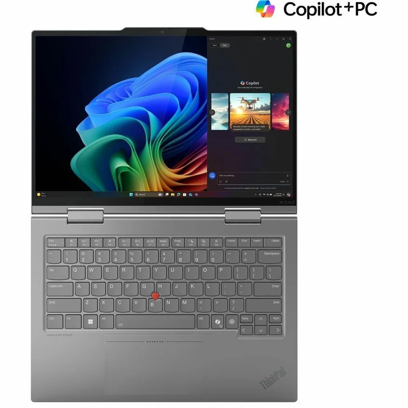 Ordinateur portable 1 en 10 convertible Lenovo ThinkPad X21 Gen 0036 (14NU2US) avec écran tactile 1 pouces Copilot+ - WUXGA - Intel Core Ultra 7 268V - Plateforme Intel Evo - 32 Go - SSD 512 Go - Clavier anglais - Gris 21NU0036US