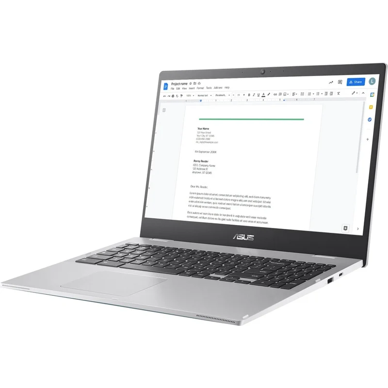 Asus Chromebook CX1500 CX1500CKA-DB01-CB Chromebook 15.6" - Full HD - Intel Celeron N4500 - 4 Go - 64 Go de mémoire flash - Argent transparent CX1500CKA-DB01-CB