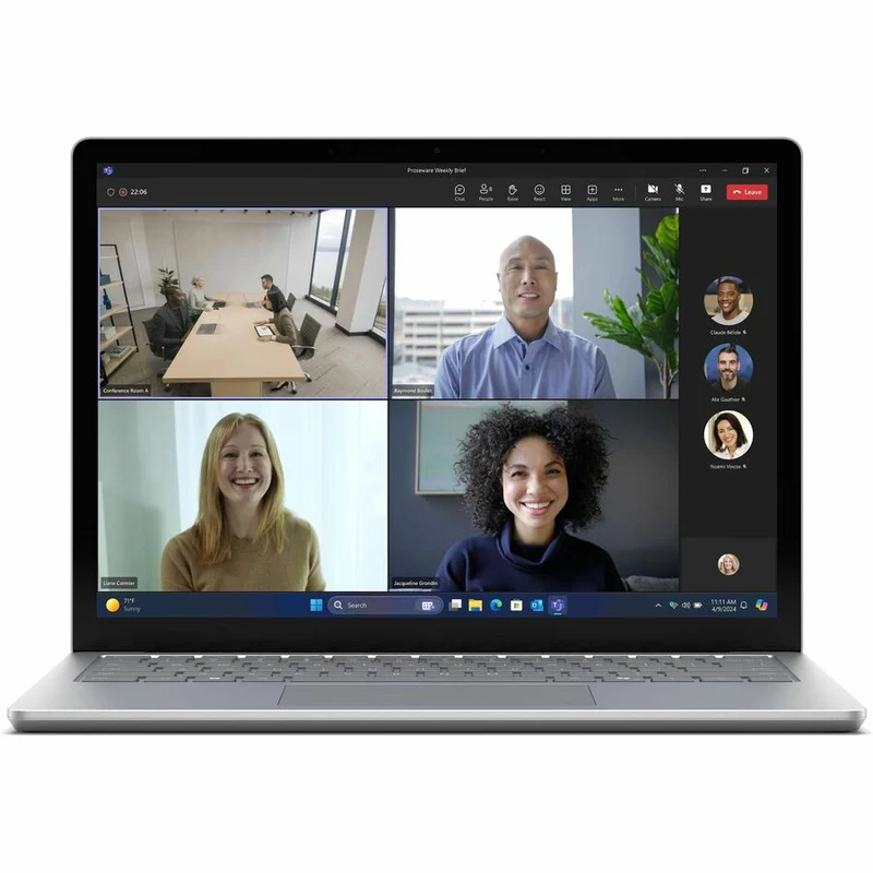 Ordinateur portable Microsoft Surface Laptop 6 13.5" avec écran tactile - Intel Core Ultra 5 - 16 Go - SSD 256 Go - Clavier anglais et français - Platinum EP2-34451