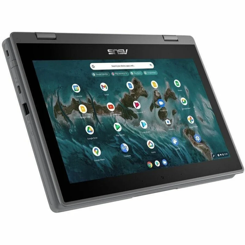 Asus Chromebook Flip CR1 CR1100 CR1100FKA-QC1-CB Chromebook 11.6 en 2 robuste et convertible avec écran tactile 1 pouces - HD - Intel Celeron N4500 - 4 Go - 32 Go de mémoire flash - Gris foncé CR1100FKA-QC1-CB