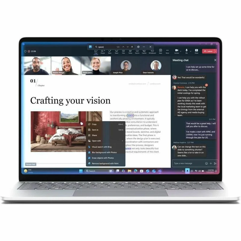 Ordinateur portable Microsoft Surface (2025) 13 pouces avec écran tactile Copilot+ - Qualcomm Snapdragon X Plus X1P-42-100 - 16 Go - SSD 256 Go - Platinum EP2-31724