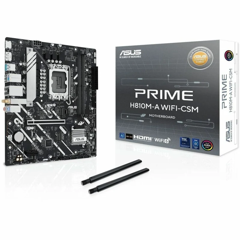 Carte mère Asus Prime H810M-A WIFI-CSM pour PC de bureau - Chipset Intel H810 - Socket LGA-1851 - Micro ATX