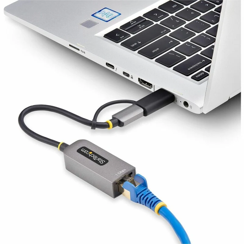 Adaptateur USB-C vers Ethernet StarTech.com avec clé USB-A, 10/100/1000 Mbit/s, adaptateur réseau USB 3.0 vers Gigabit, Windows/Mac/Linux C21GA-USB-ETHERNET