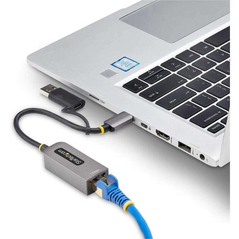 Adaptateur USB-C vers Ethernet StarTech.com avec clé USB-A, 10/100/1000 Mbit/s, adaptateur réseau USB 3.0 vers Gigabit, Windows/Mac/Linux C21GA-USB-ETHERNET
