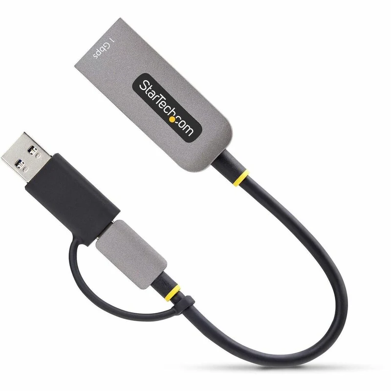 Adaptateur USB-C vers Ethernet StarTech.com avec clé USB-A, 10/100/1000 Mbit/s, adaptateur réseau USB 3.0 vers Gigabit, Windows/Mac/Linux C21GA-USB-ETHERNET