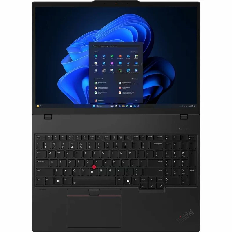Ordinateur portable Lenovo ThinkPad T16 Gen 4 21QE001XUS 16" avec écran tactile - WUXGA - Intel Core Ultra 7 255H - 32 Go - SSD 512 Go - Clavier anglais - Noir 21QE001XUS