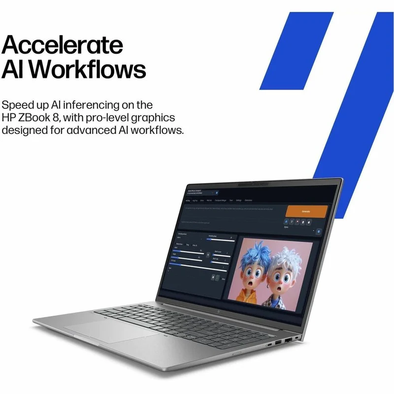Station de travail mobile HP ZBook 8 G1i 14" - WUXGA - Intel Core Ultra 7 265H - Technologie vPro - 16 Go - SSD 512 Go - Clavier anglais - Argent météore BP6Q3UT#ABA