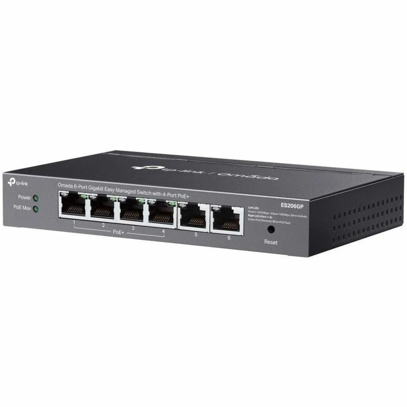 Commutateur Gigabit TP-Link Omada 6 ports facile à gérer avec PoE+ 4 ports ES206GP