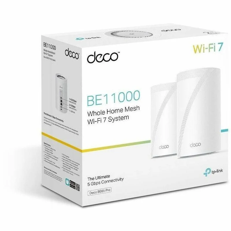Routeur sans fil Ethernet TP-Link Deco BE65 Pro Wi-Fi 7 IEEE 802.11 a/b/g/n/ac/ax/be (pack de 65)