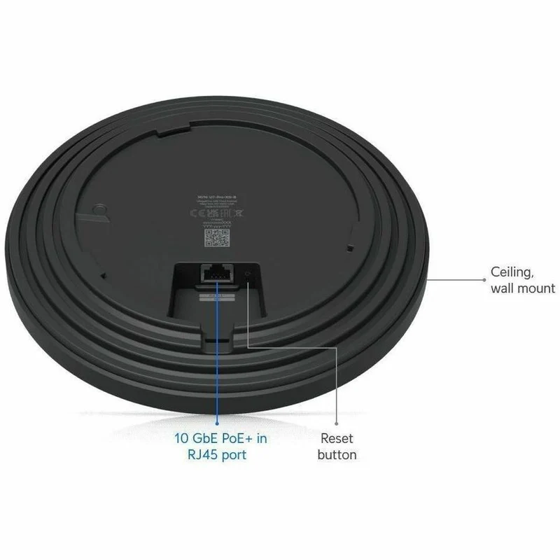 Point d'accès sans fil Ubiquiti U7 Pro XG tribande Wi-Fi 7 IEEE 802.11n/ac/ax/be/v/r/k 5.80 Gbit/s - Noir U7-Pro-XG-B