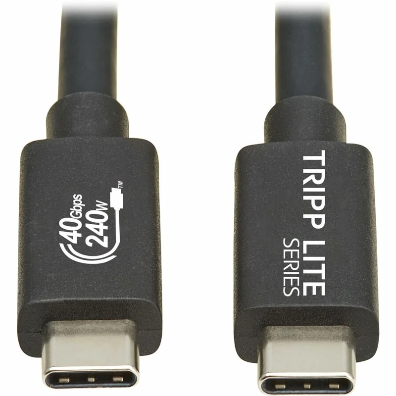 Câble USB4 40 Gbit/s Tripp Lite by Eaton (M/M) - USB-C, 8K 60 Hz, charge PD 240 W, noir, 1.2 m (4 pi. U521-1P2M-BK