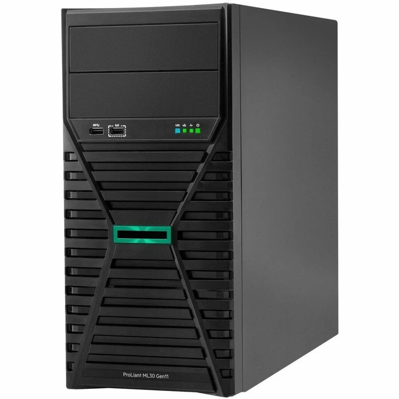 Serveur tour HPE ProLiant ML30 G11 4U - 1 x Intel Xeon E-2434 3.40 GHz - 32 Go de RAM - 1.92 To SSD - (2 x 960 Go) Configuration SSD - Serial ATA/600, 12 Gb/s SAS, contrôleur NVMe P72995-005