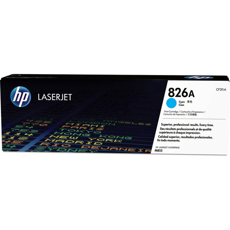 Cartouche de toner laser HP 826A (CF311A) d'origine à rendement standard - Paquet unique - Cyan - 1 de chaque CF311A