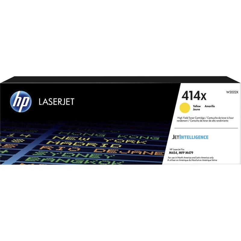 Cartouche de toner laser HP 414X (W2022X) d'origine à haut rendement - Jaune - 1 unité W2022X