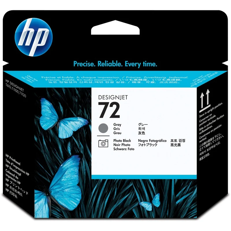 Tête d'impression à jet d'encre d'origine HP 72 (C9380A) - Pack individuel - Gris, noir photo - 1 pièce C9380A