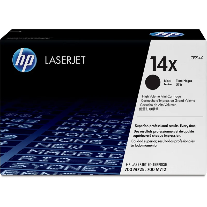 Cartouche de toner laser HP 14X (CF214X) d'origine à haut rendement - Paquet unique - Noir - 1 de chaque CF214X