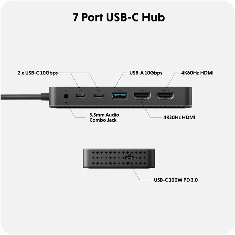 Hub USB-C 4 ports HDMI 7K Hyper HyperDrive Next HD7002GL