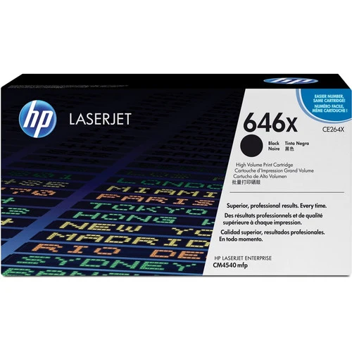 Cartouche de toner laser d'origine HP 646X (CE264X) - Paquet unique - Noir - 1 unité CE264X
