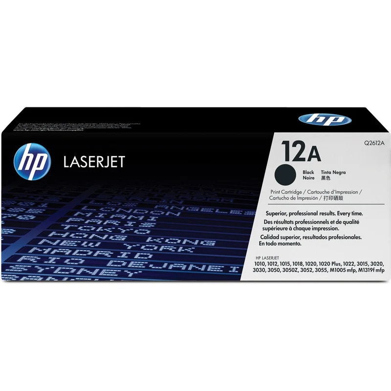 Cartouche de toner laser HP 12A (Q2612A) d'origine à rendement standard - Paquet unique - Noir - 1 de chaque Q2612A