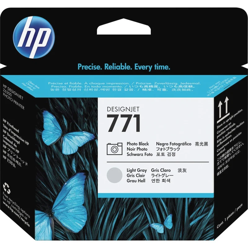 Tête d'impression à jet d'encre d'origine HP 771 (CE020A) - Pack individuel - Noir photo - 1 pièce CE020A