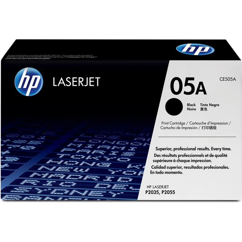 Cartouche de toner laser d'origine HP 05A - Noir - 1 paquet CE505A