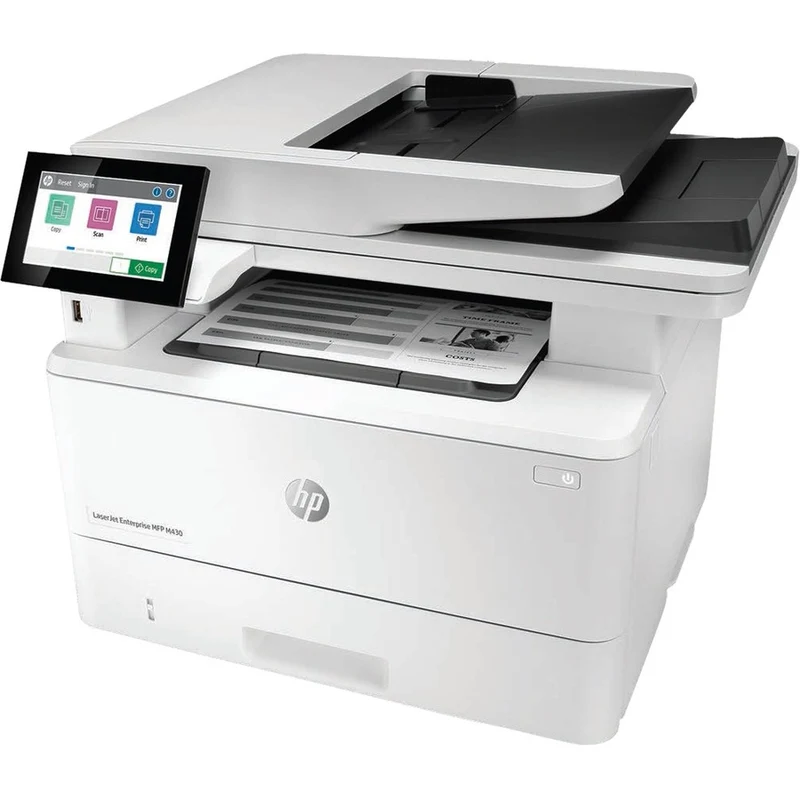 Imprimante multifonction laser HP LaserJet M430f-Monochrome-Copieur/Fax/Scanner-42 ppm Impression monochrome-1200x1200 Impression-Impression recto verso automatique-100000 pages mensuellement-350 feuilles Entrée-Scanner couleur-600 Scan optique-Fax monochrome-Gigabit Ethernet 3PZ55A#BGJ
