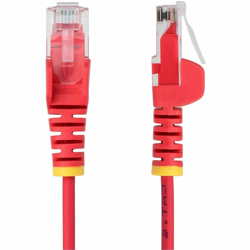 StarTech.com Câble Ethernet CAT1 fin rouge de 6 m, RJ45 fin sans accroc, UTP, LSZH, cuivre nu 28 AWG, cordon de raccordement réseau fin, testé Fluke N6PAT1RDS