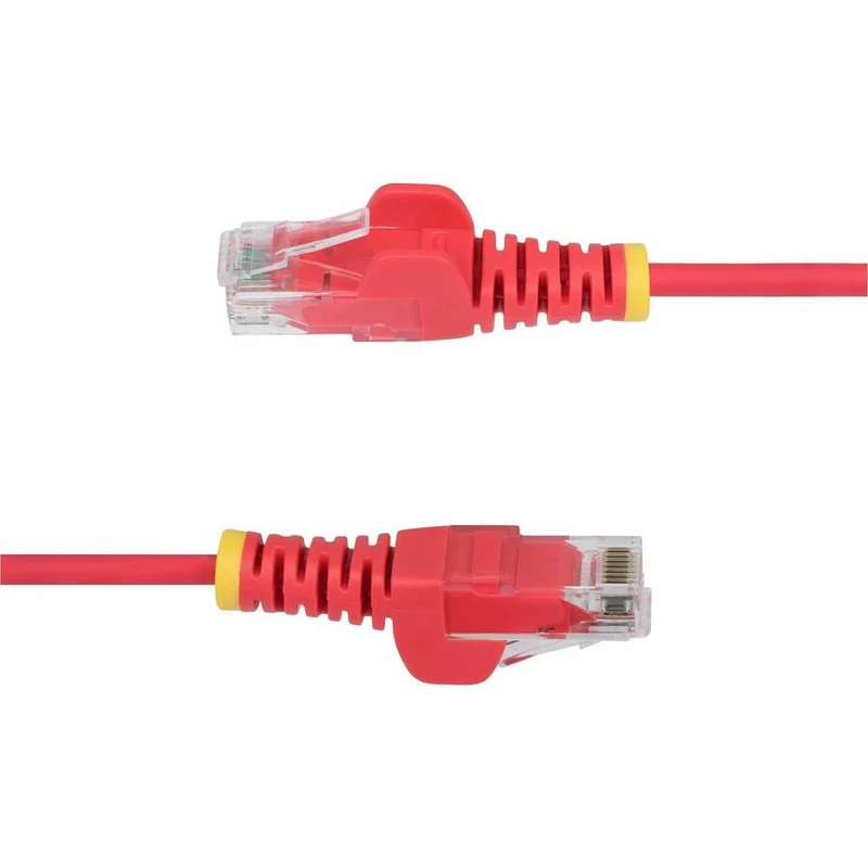 StarTech.com Câble Ethernet CAT1 fin rouge de 6 m, RJ45 fin sans accroc, UTP, LSZH, cuivre nu 28 AWG, cordon de raccordement réseau fin, testé Fluke N6PAT1RDS
