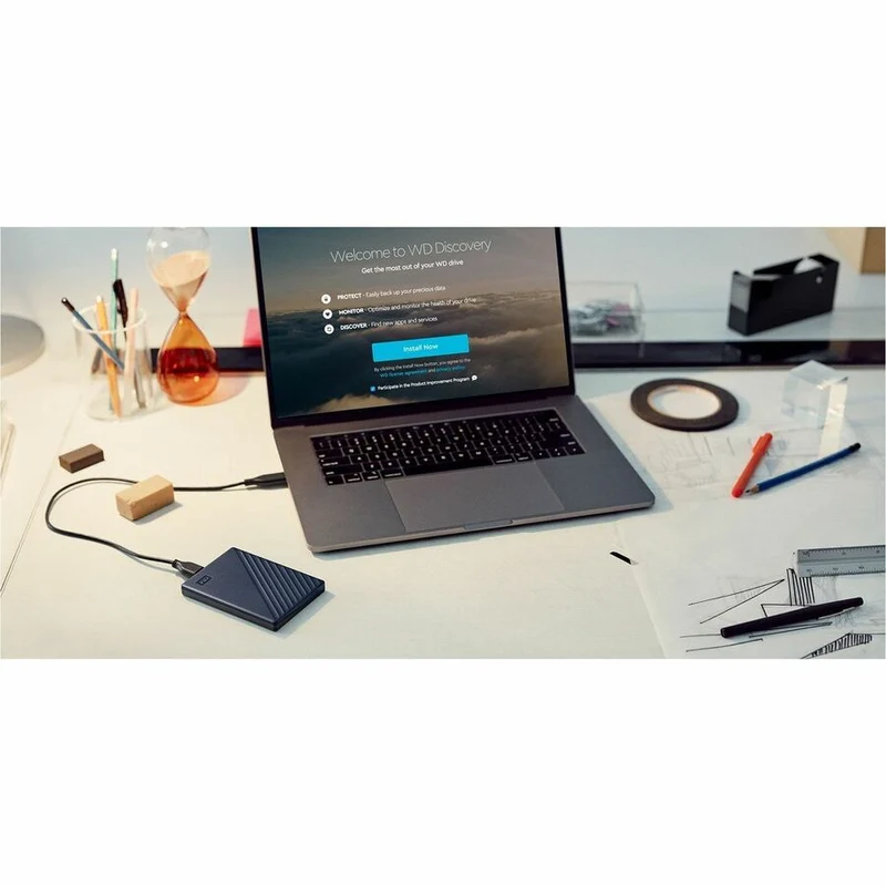 Disque dur externe portable WD My Passport pour Mac WDBK6C0060BBL-WESN 6 To - Bleu WDBK6C0060BBL-WESN