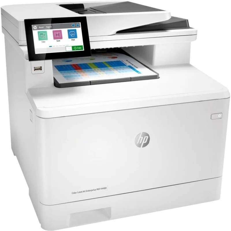 Imprimante multifonction laser HP LaserJet M480f - Copieur couleur/Fax/Scanner - Impression couleur 27 ppm mono/27 ppm - Impression 600 x 600 - Impression recto verso automatique - 55000 300 pages par mois - 600 feuilles Entrée - Scanner couleur - 3 numérisation optique - Fax couleur - Gigabit Ethernet 55QAXNUMXA#BGJ