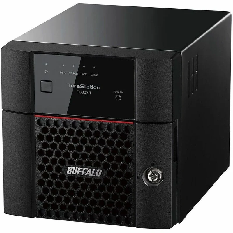 NAS de bureau BUFFALO TeraStation 3230DN à 2 baies, disque dur 8 To (2 x 4 To) inclus, iSCSI 2.5 GBE, conforme TAA TS3230DN0802